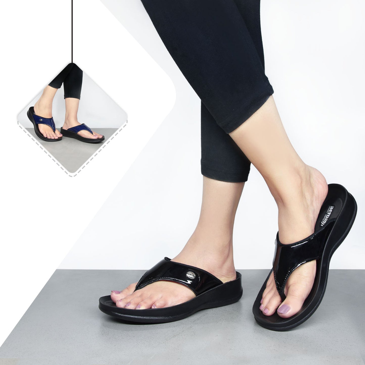 Aerosoft Women’s Glint Arch Supportive Comfortable Thong Sandals